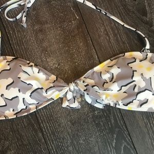 Roxy Sea Daisy Knotted Bandeau Bikini Top